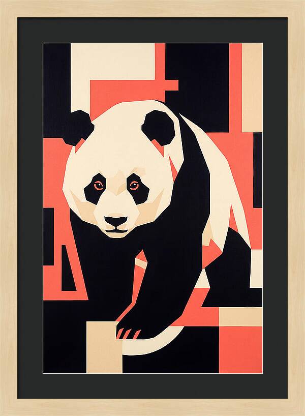 Panda In Geometric Style