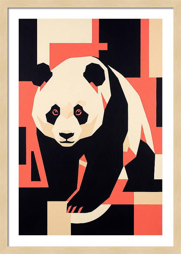 Panda In Geometric Style