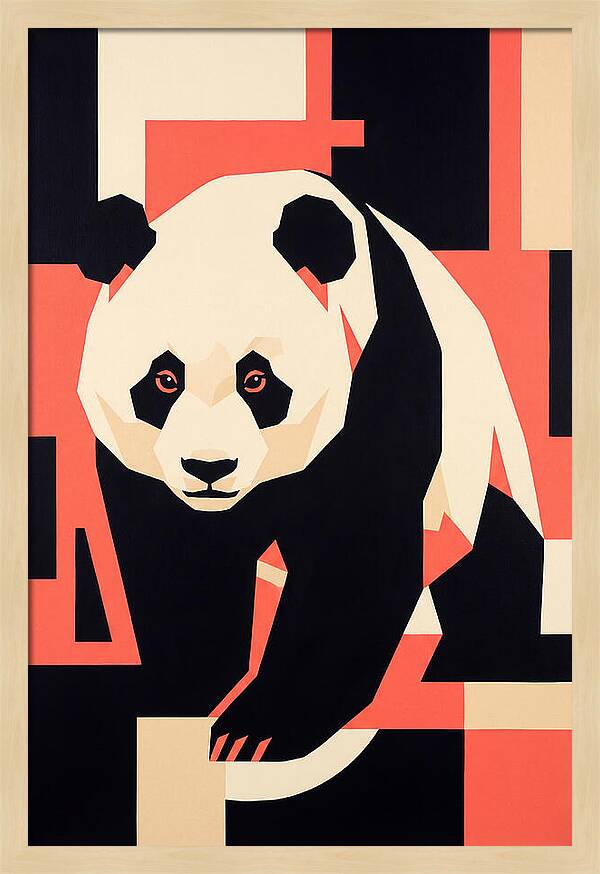 Panda In Geometric Style