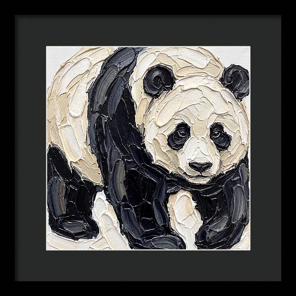 Panda In Palette Knife Style