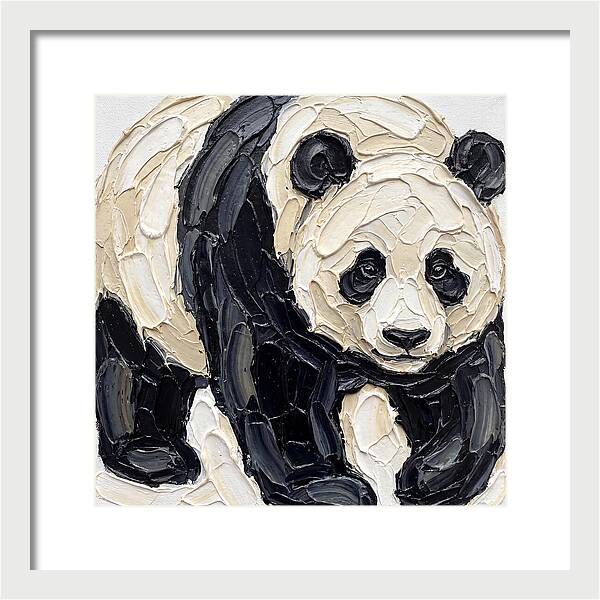 Panda In Palette Knife Style