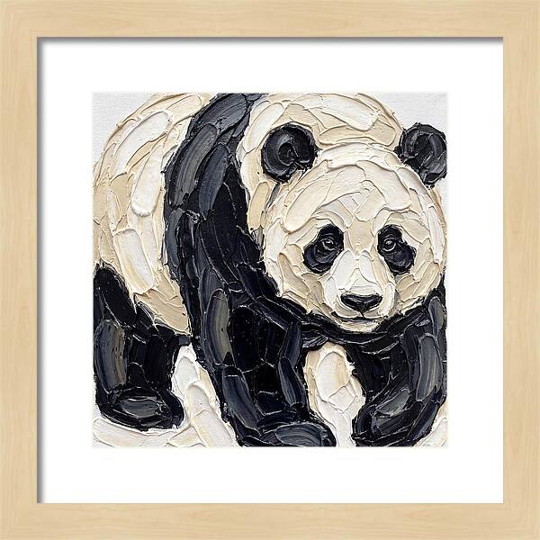 Panda In Palette Knife Style