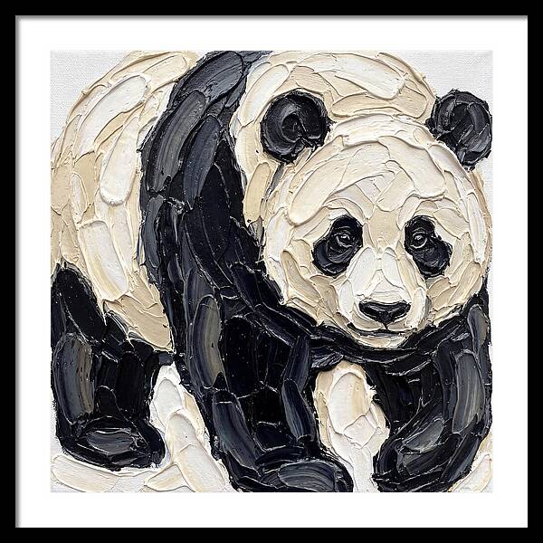 Panda In Palette Knife Style