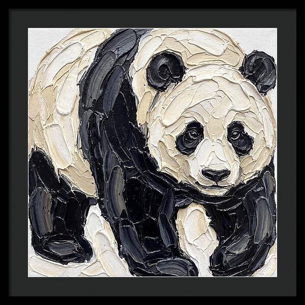 Panda In Palette Knife Style