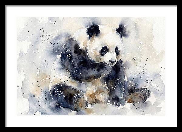 Panda In Watercolor Bliss