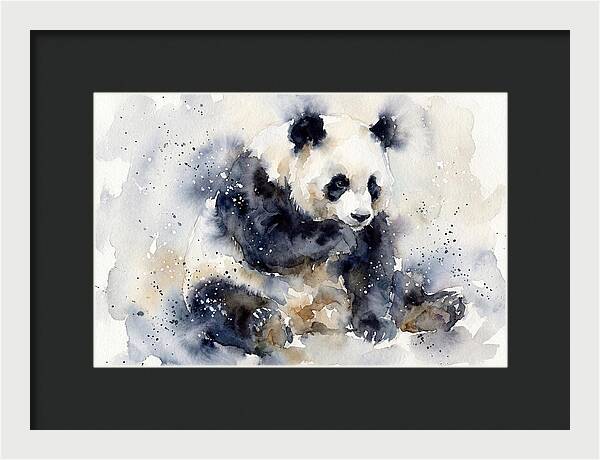 Panda In Watercolor Bliss