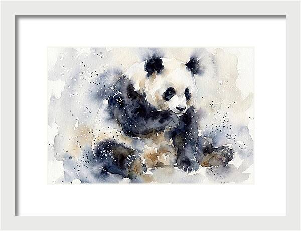 Panda In Watercolor Bliss