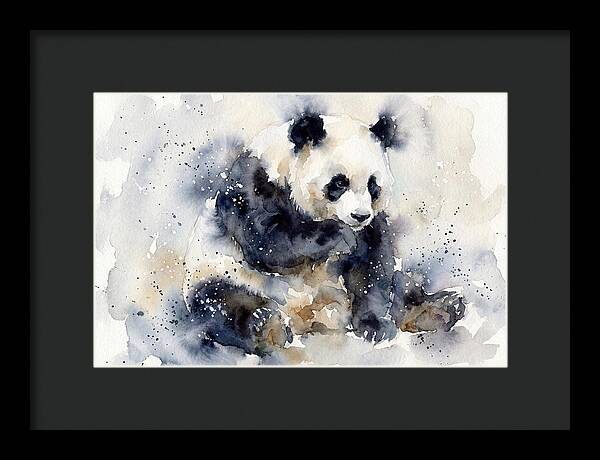 Panda In Watercolor Bliss