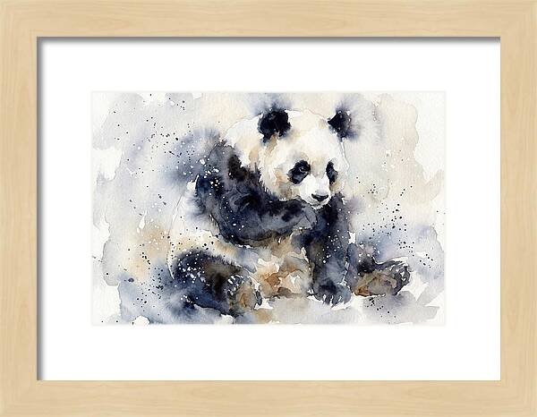Panda In Watercolor Bliss
