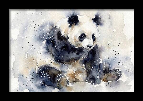 Panda In Watercolor Bliss