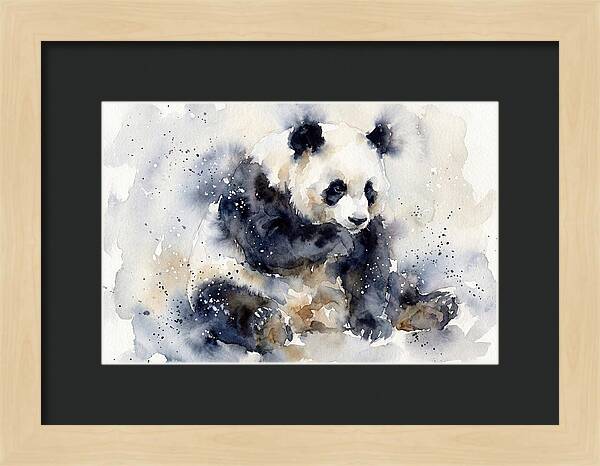 Panda In Watercolor Bliss