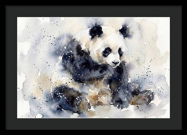 Panda In Watercolor Bliss