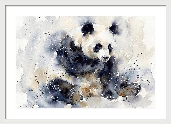 Panda In Watercolor Bliss