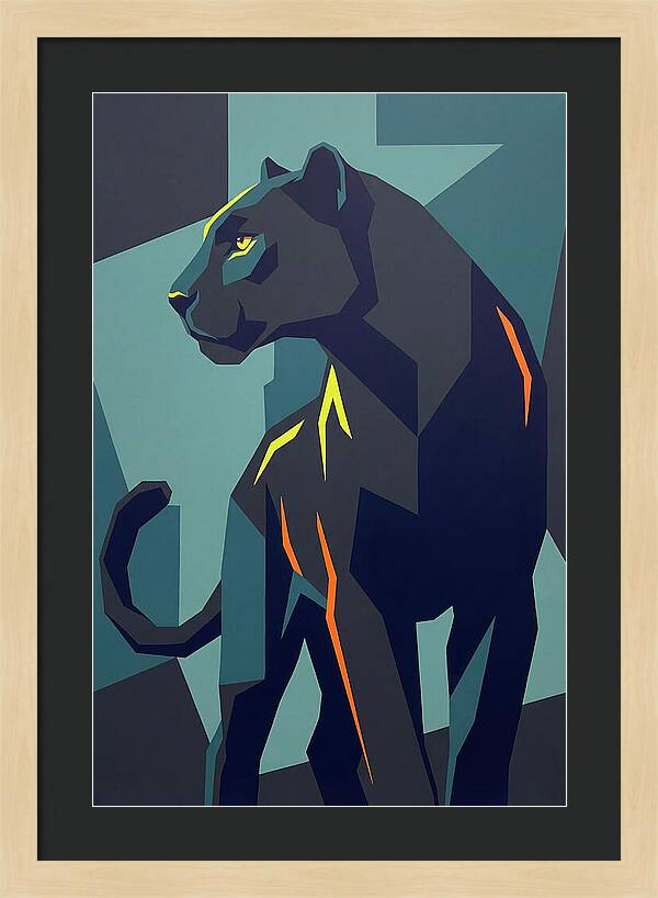 Panther In Geometric Style