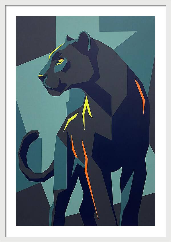Panther In Geometric Style