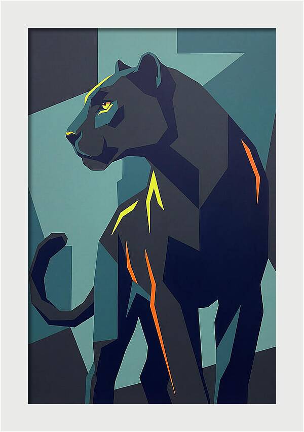 Panther In Geometric Style