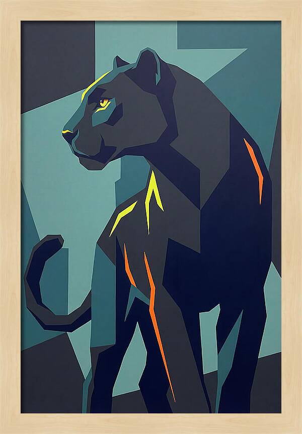 Panther In Geometric Style