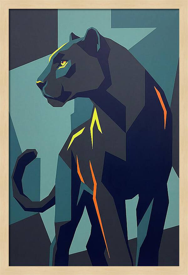 Panther In Geometric Style