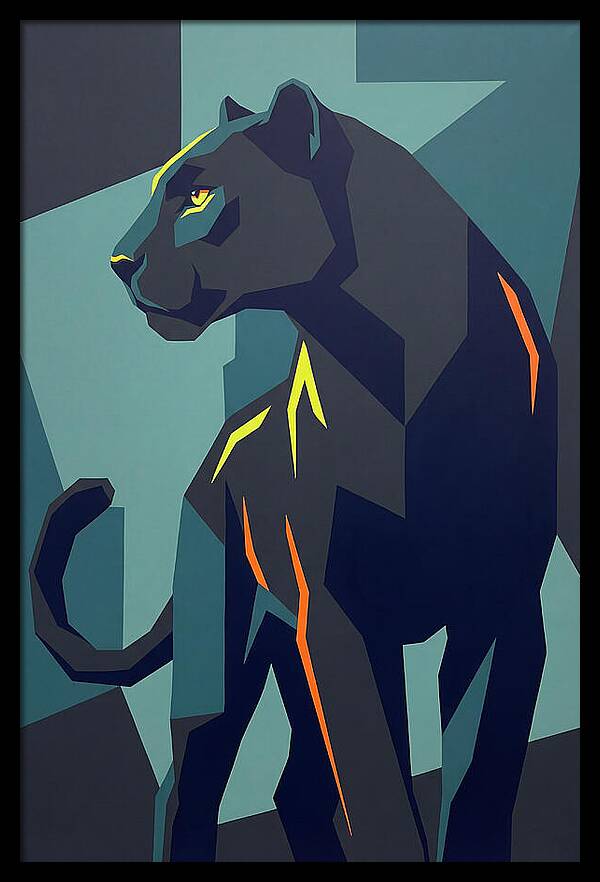 Panther In Geometric Style