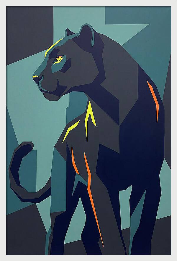 Panther In Geometric Style