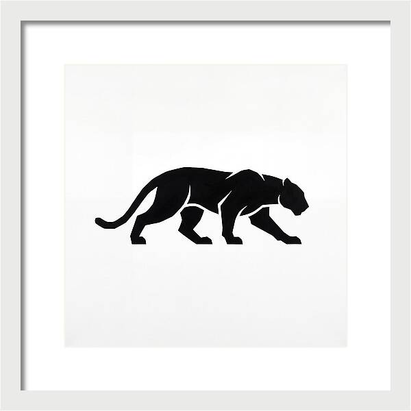 Panther Silhouette In Motion
