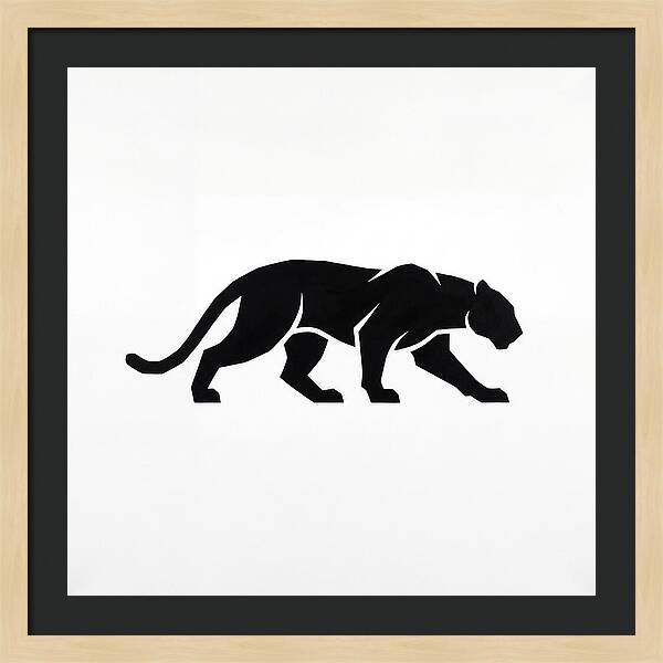 Panther Silhouette In Motion