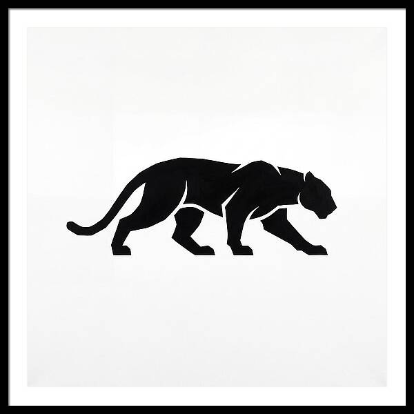 Panther Silhouette In Motion