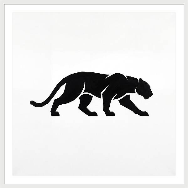 Panther Silhouette In Motion