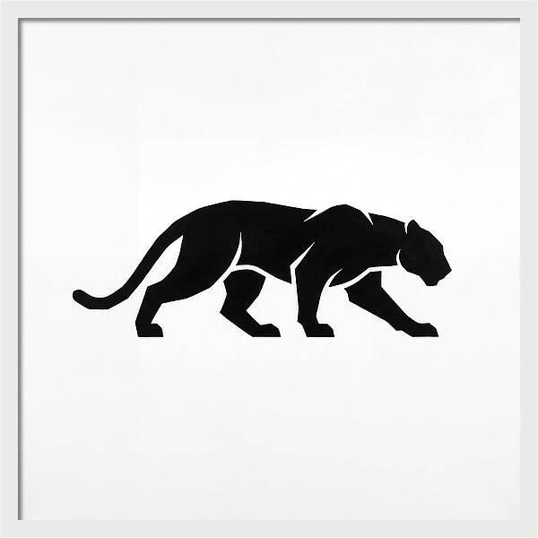 Panther Silhouette In Motion