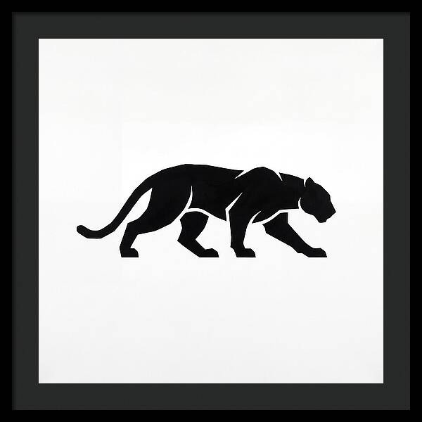 Panther Silhouette In Motion