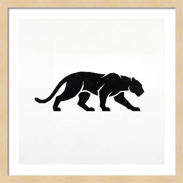 Panther Silhouette In Motion