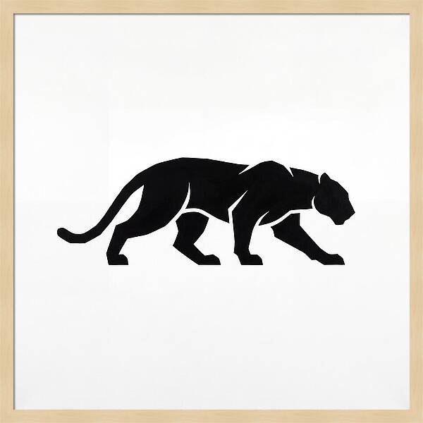 Panther Silhouette In Motion