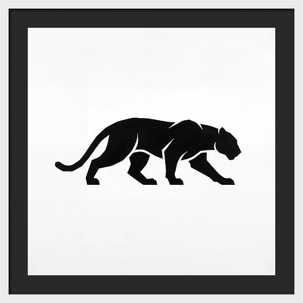 Panther Silhouette In Motion