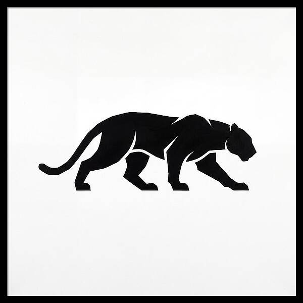 Panther Silhouette In Motion