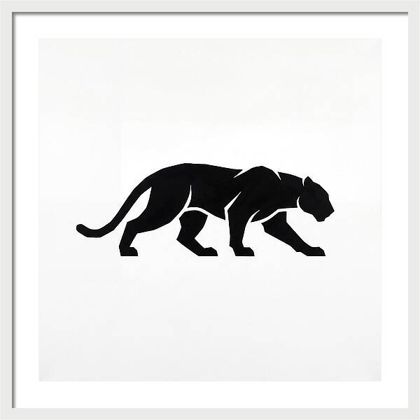 Panther Silhouette In Motion