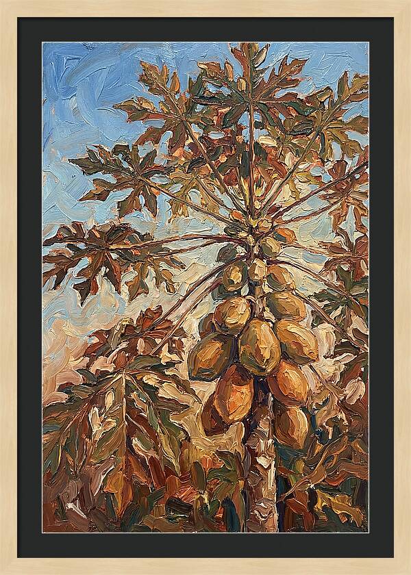 Papaya Tree Abundant With Fruit