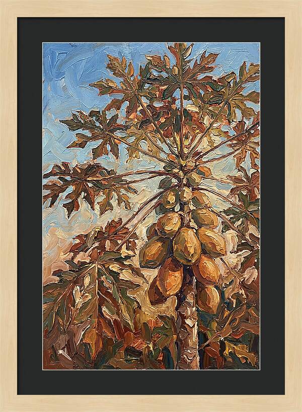 Papaya Tree Abundant With Fruit