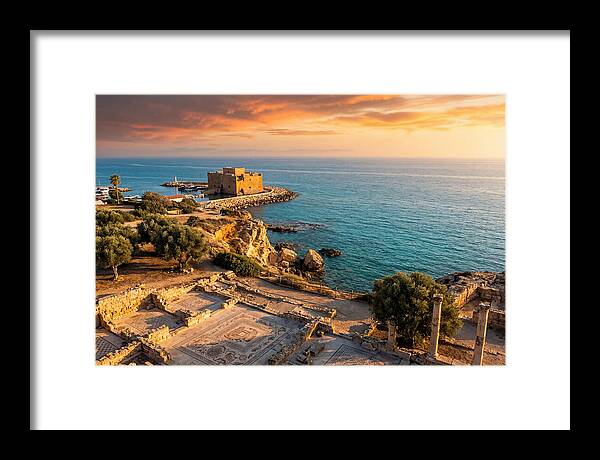Paphos Coastline At Golden Hour
