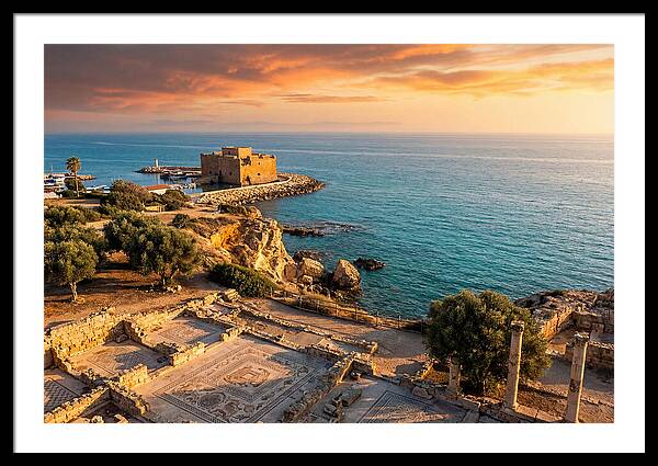 Paphos Coastline At Golden Hour