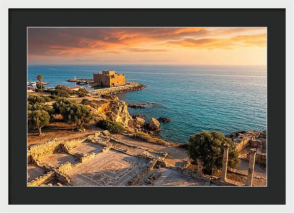 Paphos Coastline At Golden Hour