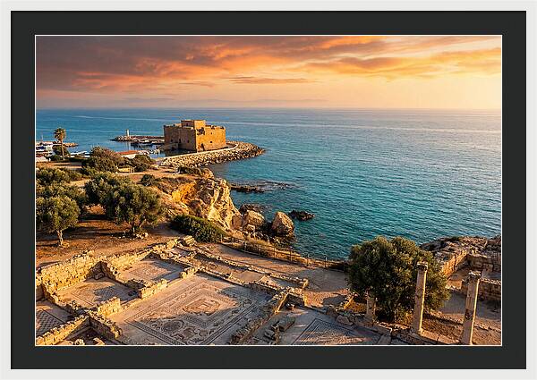 Paphos Coastline At Golden Hour
