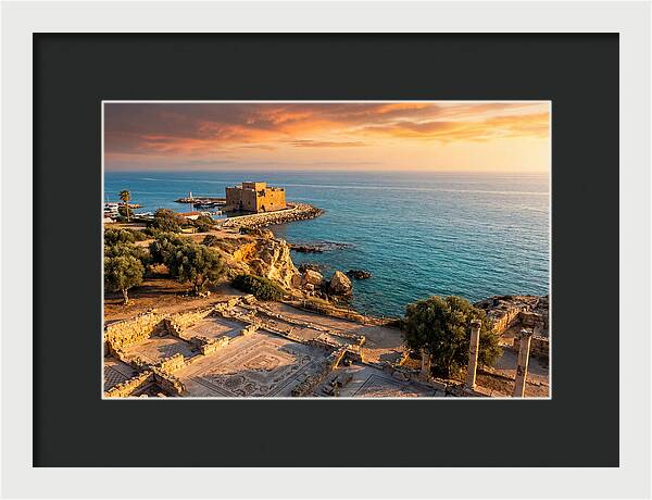 Paphos Coastline At Golden Hour