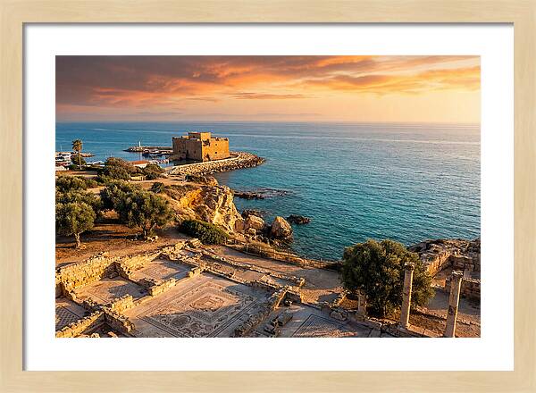 Paphos Coastline At Golden Hour