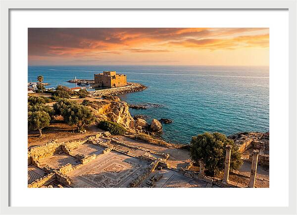 Paphos Coastline At Golden Hour