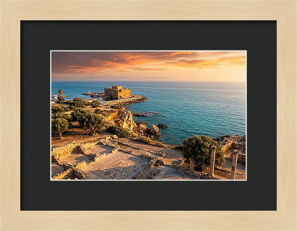 Paphos Coastline At Golden Hour