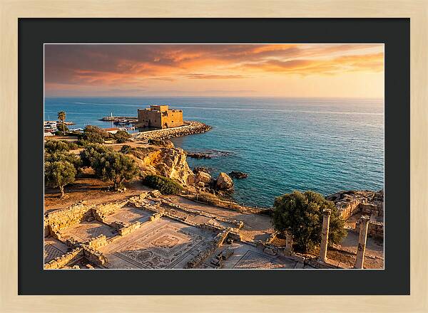 Paphos Coastline At Golden Hour