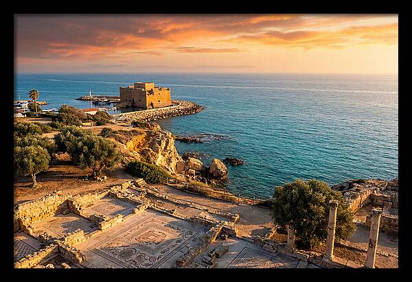Paphos Coastline At Golden Hour