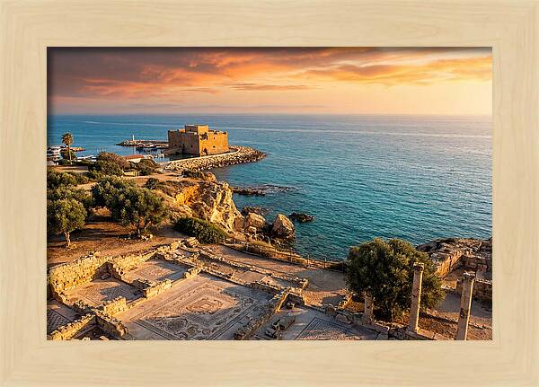 Paphos Coastline At Golden Hour
