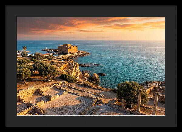 Paphos Coastline At Golden Hour