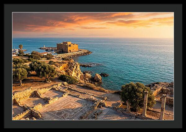 Paphos Coastline At Golden Hour